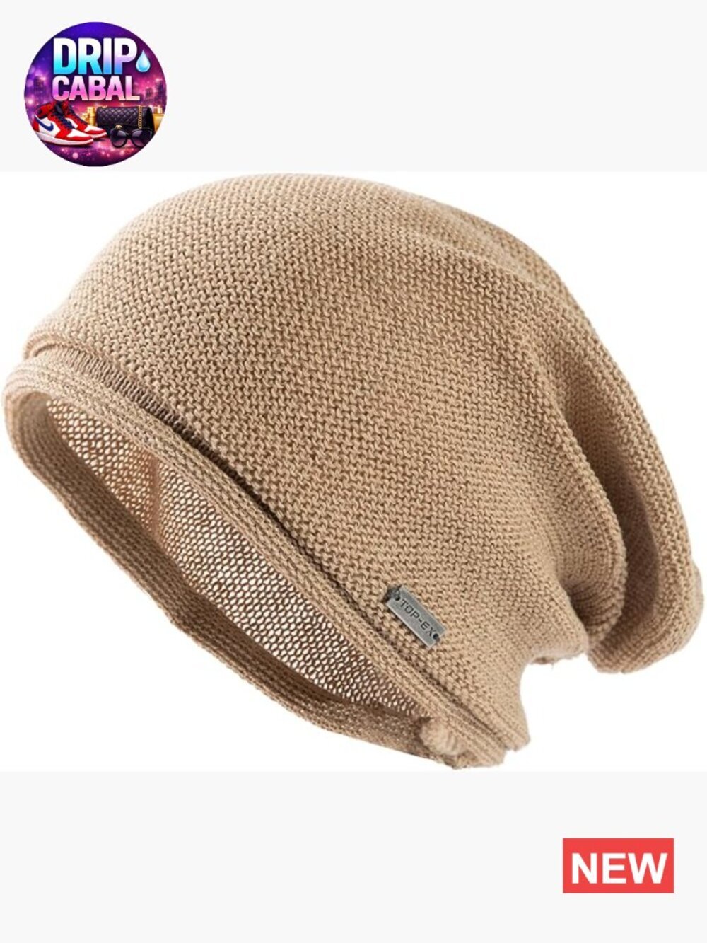 Linen Slouch Beanie Stretchy Knit Hat Eco-Friendly Moisture Wicking Lightweight - Picture 1 of 7